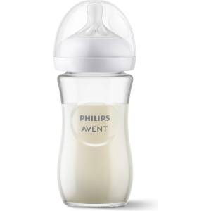 Philips стъклено шише Natural Response 3.0 - 240 мл с биберон 0м+