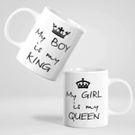 Art gift Чаши за двойки queen - king