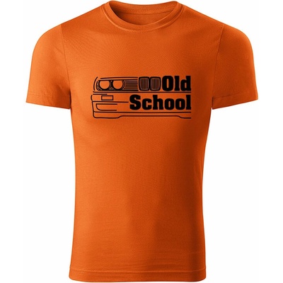Tričko BMW e30 Old School pánske oranžová