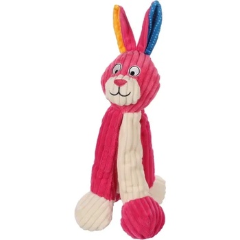 Flamingo Kareau - Плюшено розово зайче със звук за кучета, 37 см