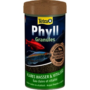 TETRA Phyll Granules - бавно потъващи гранули, хранителен микс с растителни съставки, поддържа жизненост и устойчивост - 250 мл
