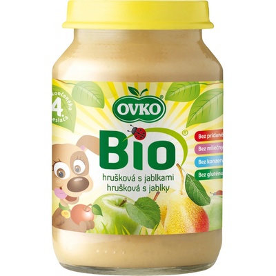 OVKO Bio hruška jablko 190 g