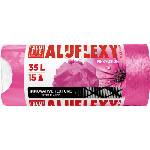 Alufix Пликове за отпадъци, с уплътнителна лента, LDPE, ароматизирани, 35 л, 15 бр. , 53x53 см, 20 , ALUFIX "Алуфлекси", розово MSZ3515ALUFLEXYPNK (7063)