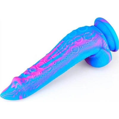 Inkipus Testicled Silicone Dildo 18 cm Blue-Pink