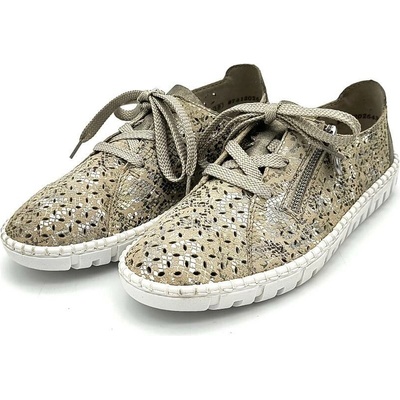 Rieker dámské kožené polobotky M2306-91 béžové beige