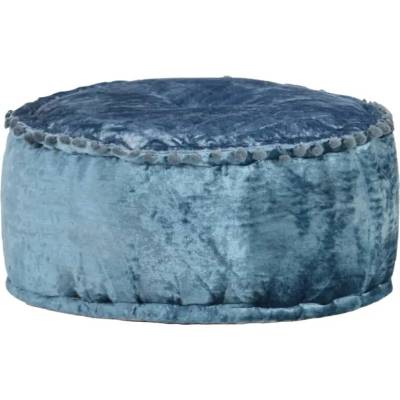 vidaXL Kulatý taburet samet 40 x 20 cm modrý - 11461.287566
