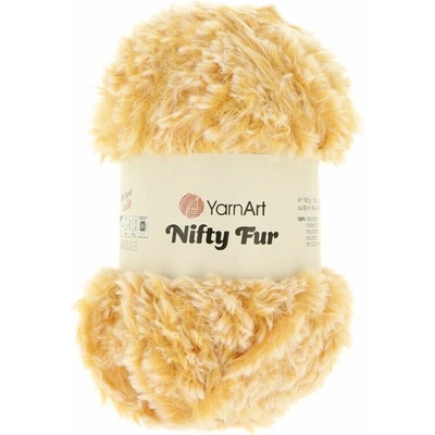 Yarnart Nifty Fur 8418 žltooranžová s bielou
