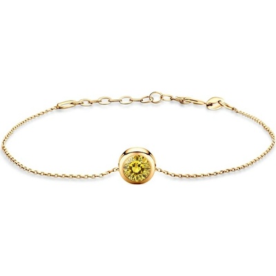 SAVICKI Náramok s príveskom žlté zlato se žlutým laboratorním diamantem 0.5 ct 18 cm+3 cm - TJ-B02-BR-050-LABYELLOW-Z
