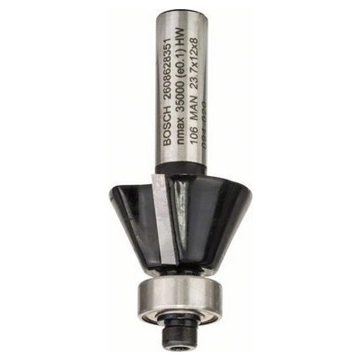 BOSCH Fazetová/hranová fréza 8 mm, d1 23,7 mm, b 5,5 mm, l 12 mm, g 54 mm, 25°
