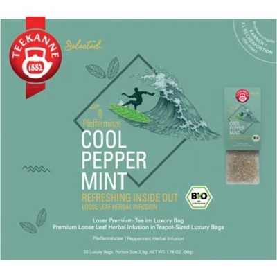 TEEKANNE Bio Luxury Bag Cool Peppermint 20 čajových vrecúšok
