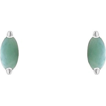 Eppi minimalistické strieborné náušnice so smaragdmi Sistine E40168
