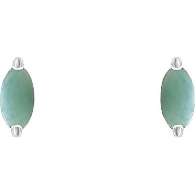 Eppi minimalistické strieborné náušnice so smaragdmi Sistine E40168