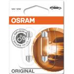 OSRAM Автомобилна крушка Osram OSRA6411BLI2, 10W, 100lm, SV8.5-8, халогенна, 2 броя в опаковка (OSRA6411BLI2)