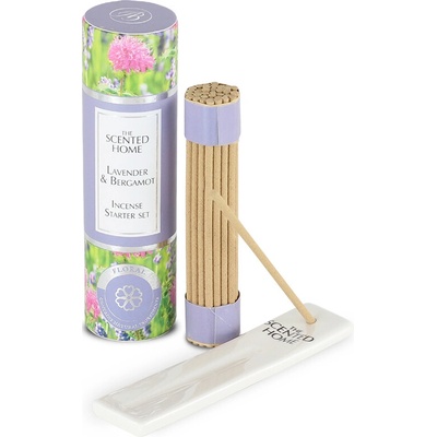 Ashleigh & Burwood London Lavender & Bergamot vonné tyčinky 12 cm + držiak na vonné tyčinky