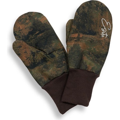 Esito Palcové rukavice softshell Duo Forest hnědá