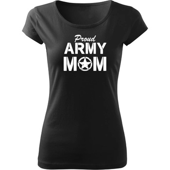 Dragowa dámske krátke tričko army mom čierna