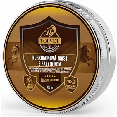 Topvet Kurkumínová masť s rakytníkom pre kone 0,1 l