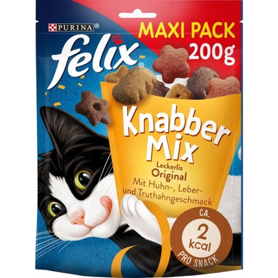 Felix KnabberMix Original pamlsky pro kočky s kuřecím masem játry a krocaním masem 200 g
