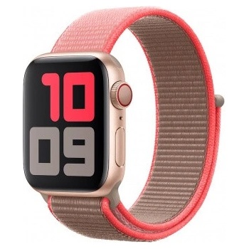 Apple Оригинална текстилна каишка за Apple Watch 42мм, 44мм - Apple Neon Pink Sport Loop (розов-кафяв) (mxmu2zm/a)