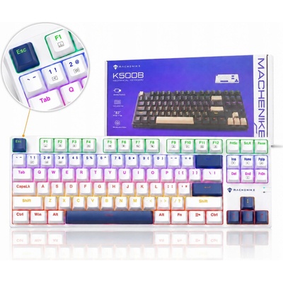 Machenike K500B-B87 Red Switch White