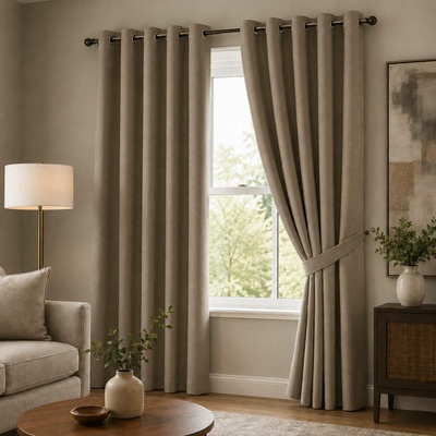 100% zatemňující závěs SUPER BLACKOUT s izolačními vlastnostmi 140 × 250 cm, cappuccino color 005 s kroužky (cena za 1 kus)