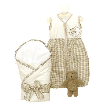 Image 1 of Комплект спален чувал със завивка 1850-braunkarriert