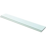 vidaXL Рафтове, 2 бр, панели прозрачно стъкло, 100x15 см (3051583)