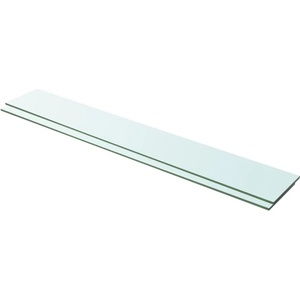 vidaXL Рафтове, 2 бр, панели прозрачно стъкло, 100x15 см (3051583)