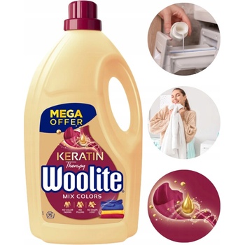 Woolite Mix Colors tekutý prací prípravok 4,5 l 75 PD