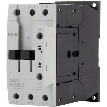 Eaton Контактор EATON DILM50(RDC24) , 277844 - 3 полюса, 380 V 400 V 22 kW, RDC 24: 24 - 27 V DC, DC работа, Винтови клеми (277844)