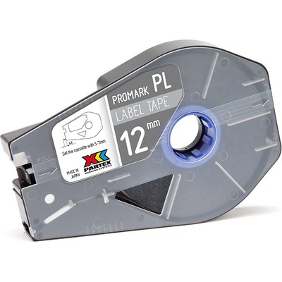 Partex PROMARK-PL120CN8, strieborná samolepiaca páska, 12mm, 27m