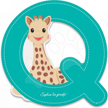 Janod drevené písmeno Q Sophie The Giraffe tyrkysové
