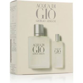 Giorgio Armani Комплект за мъже Giorgio Armani Acqua Di Gio - Eau de Toilette 100 мл Refillable + 15 мл