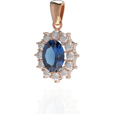 Couple přívěsek Diana s tmavě modrým zirkonem růžové zlato přívěsek 6850005 4 0 2