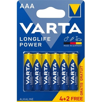 VARTA 4903121436 Helps Longlife Power AAA (LR03) микроклетъчни батерии 4+2бр/блистер (4903121436)