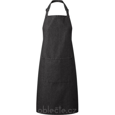 Premier Zástěra s laclem a kapsou na břiše Colours PR 154 black denim