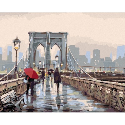 Zuty Malování podle čísel PROCHÁZKA PO BROOKLYN BRIDGE RICHARD MACNEIL