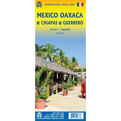 Mexico Oaxaca & Chiapas & Guerrero - přehledová mapa