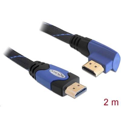 Delock HDMI кабел, DeLock, Ethernet, 4K, 2 м, син/черен (82956)