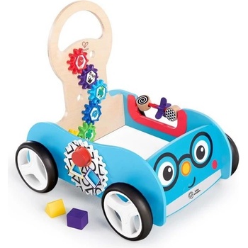 Baby Einstein Hape dřevěná aktivní vlečka Discovery Buggy