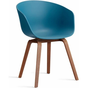 HAY AAC 22 Lacquered Walnut Veneer / azure blue