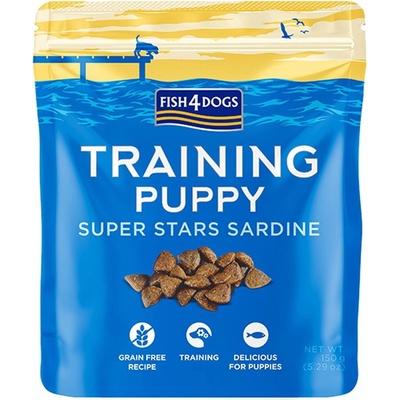 FISH4DOGS Tréningové palmsky sardinka Puppy 150 g