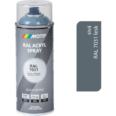 Motip Acryl 400 ml RAL 7031 lesk