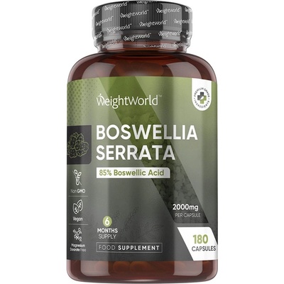 WeightWorld Boswellia Serrata, 2000 mg, 180 капсули, Weight World (128534 WW)