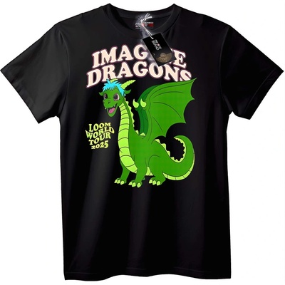 NOONEBRAND Тениска Imagine Dragons Loom турне 2025 - 7XL, Black