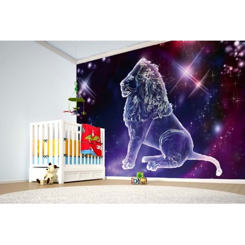 DIMEX ART s. r. o Самозалепваща се флизелинова фототапета зодиакален знак - лъв 375 x 250 см