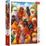 Trefl Пъзел Trefl от 1000 части - Цветни кокошки (10997)