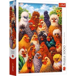 Trefl Пъзел Trefl от 1000 части - Цветни кокошки (10997)