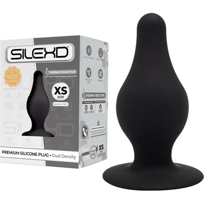 Анален плъг с термо ефект, мек и безопасен, 6, 4см. - Silexd Model XS (D-237293)