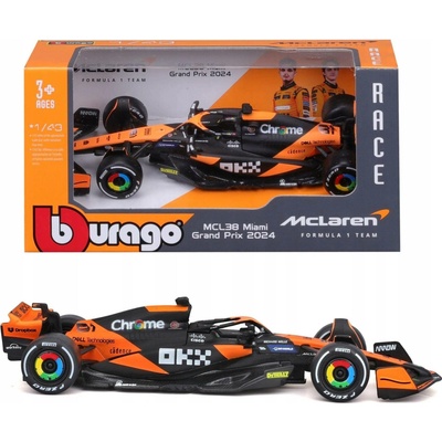 Bburago McLaren F1 Team MCL38 2024 81 Piastri 1:24